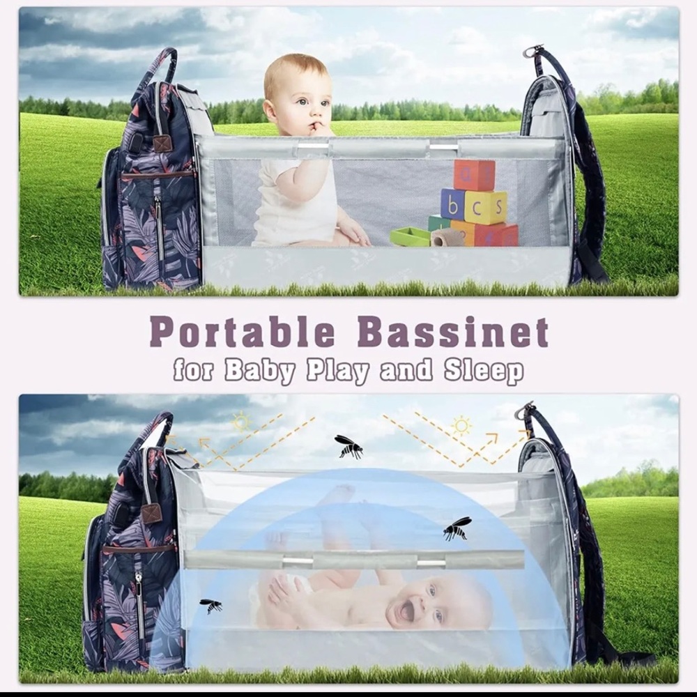 VANKEAN Diaper Bag Backpack with Portable Changing Pad, Baby Diaper Bags - Picture 7 of 8